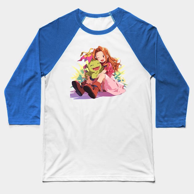 palmon and mimi Baseball T-Shirt by Stephanie Francoeur Art